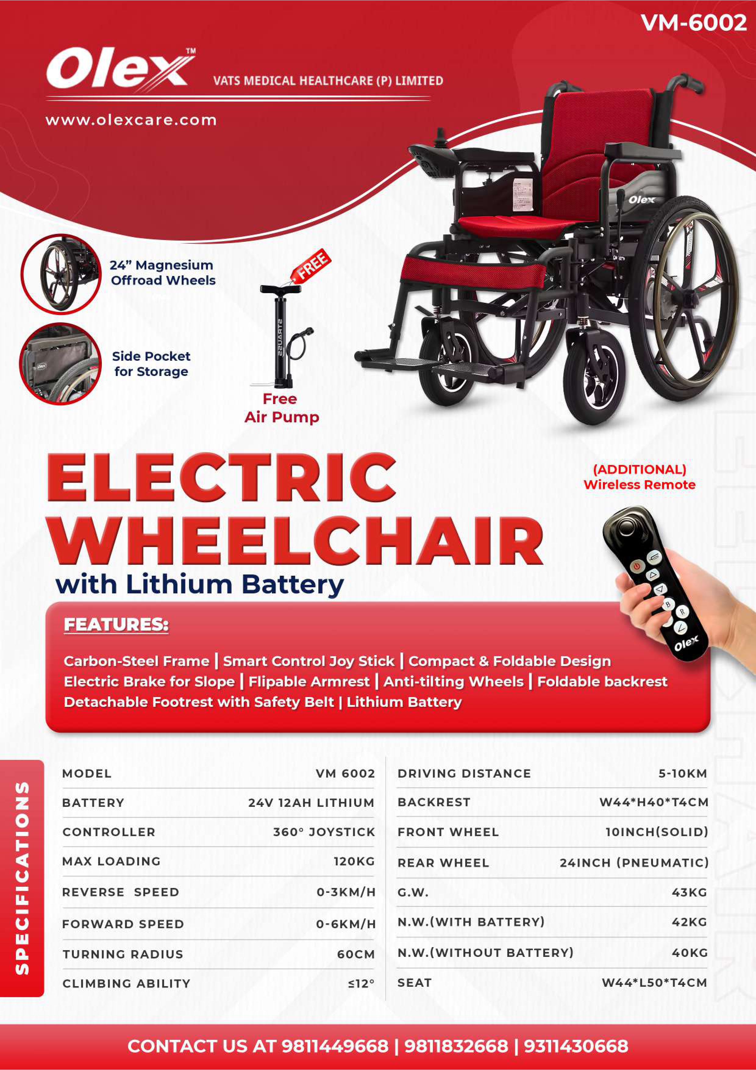 Heavy-Duty Electric Wheelchair
